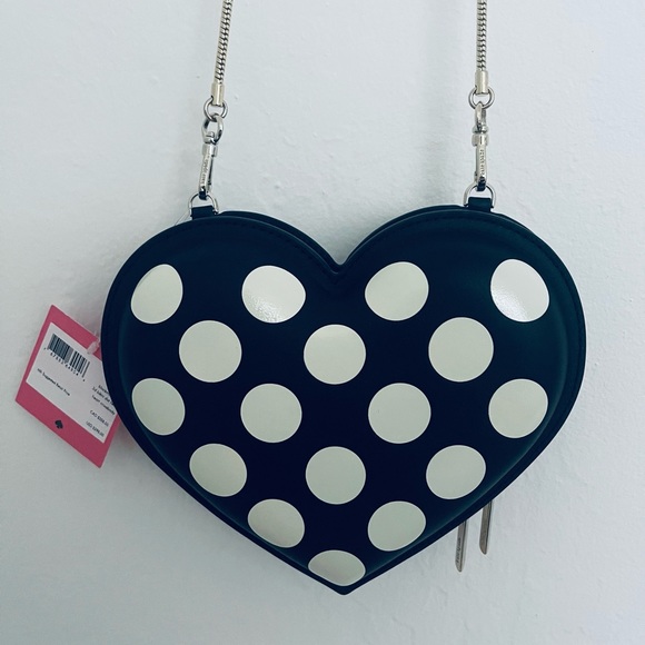 Kate Spade Women's Bag Crossbody Purse - 3D Polka Dot Heart - Retails $298 - Picture 2 of 8